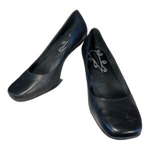 Truflex Women's Black Leather Heels 9.5